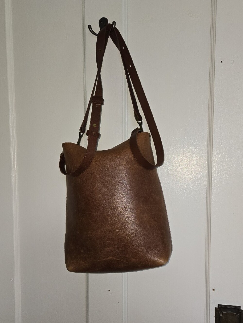 Madewell Brown Leather Bucket Shoulder Bag - Picture 8 of 8